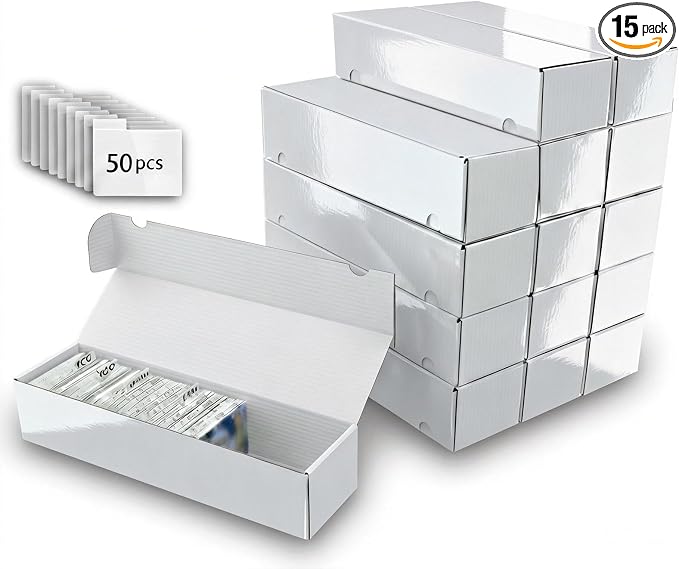 Card Box for Trading Cards, 14 Inch Laminated Card Storage Box by XRACV