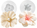 2 Pack 3D Flower Silicone Candle Molds Camellia Poppy by JDHSilicone