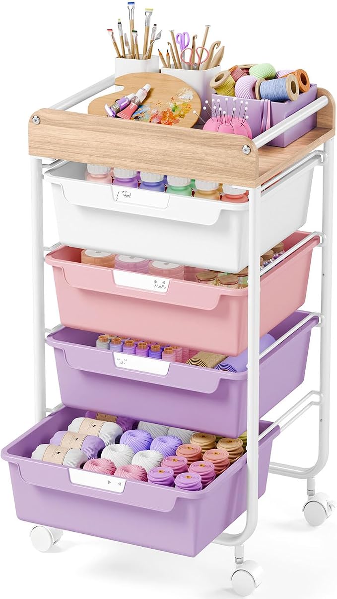 SYKIARIOL Rolling Craft Storage Cart by SYKIARIOL
