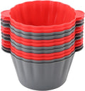 12 Pack Reusable Non-stick Large Silicone Baking Cups, 3.54 Inch Jumbo Silicone by Mirenlife