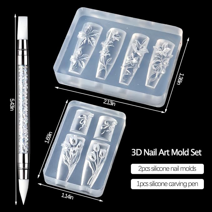 3D Flowers Nail Molds - Image 2