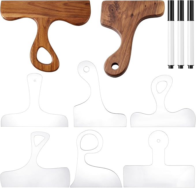 6 Pcs Charcuterie Board Template Set by Unknown