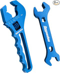Adjustable AN Fittings Wrench AN Wrench for Hose Fitting Adapters AN Fitting Tool 3AN-16AN Lightweight Aluminum, Blue. With a 6AN-AN8 Double Hose End Fittings Wrench,Blue