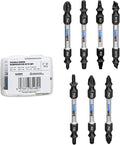 toolant 2 Inch Double-Ended Screwdriver Power Bit, 7 Pcs Impact Bit Set With Magnetic(PH2 & PH1 ; PH3 & PH0 ; SL1/4" & SL3/16"; SQ2 & SQ1;T25 & T20; T15 & T10; PH2 & SQ2),1/4 Hex Shank With Case