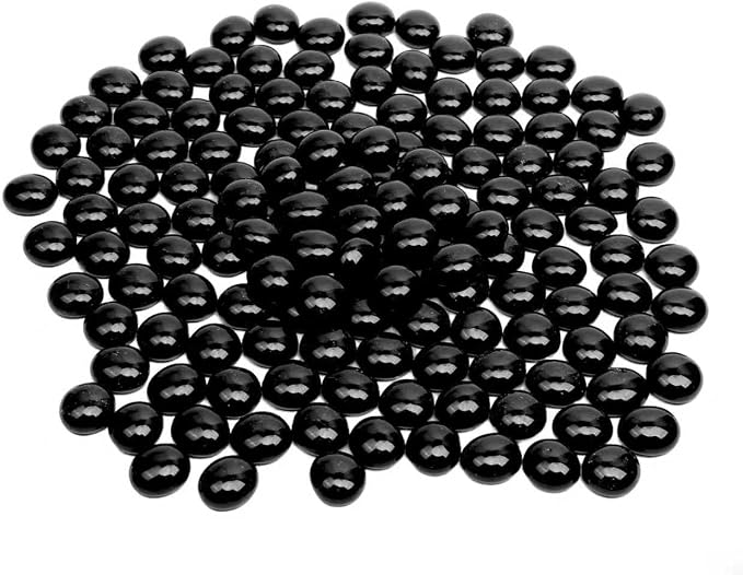 5 LB Black Glass Beads for Vases, Glass Pebbles by Unknown