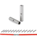100 PCS Non-Insulated Butt Connectors Kit, AWG 26-22 Wire Ferrules, Electrical Wire Connectors Crimp Ferrule Terminals Kit-BN0.5