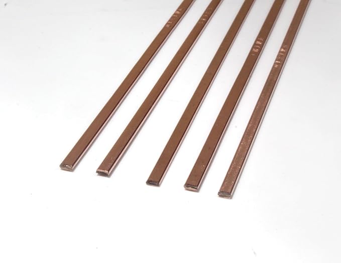 Brazing Rods Phosphor Copper 15% Silver Nitrate Sticks Copper Solder Kit Alloys Flat Industry Welding Rods for Air-conditioners, Refrigerators Pipe Gas and Freezers Storage HVAC(15% Silver Bcup-5)