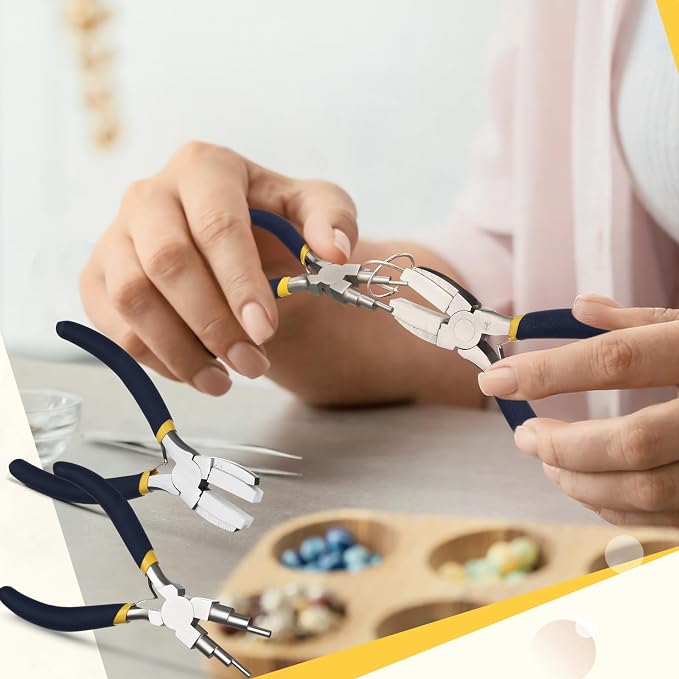 Mudder 2 Pieces Jewelry Making Tool Bail Making Pliers 6 in 1 Jewelry Wire - Image 6