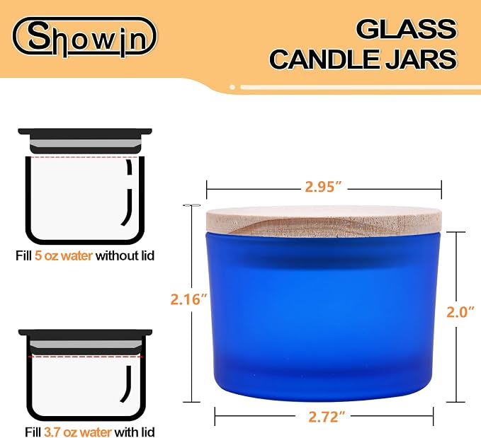 SHOWIN Thick Candle Jars for Making Candles 16 Pcs, 4 OZ Empty Jars - Image 4