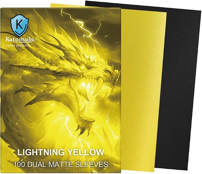 Lightning Yellow Dual Matte Card Sleeves, Katomula Card Sleeves - Image 2
