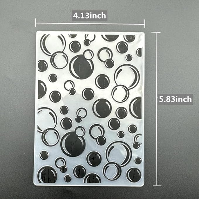 3D Plastic Embossing Folder Template Bubbles Texture A6 Size - Image 2