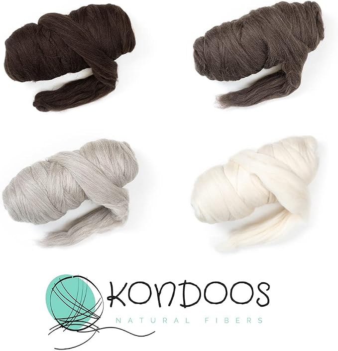 Natural Wool roving, 8 OZ. Best - Image 7