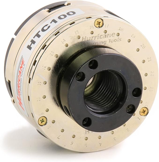 HTC100, 4" Four Jaw Woodturning Chuck Kit, with M33x 3.5 Insert and Dovetail Jaws, for Wood Lathes