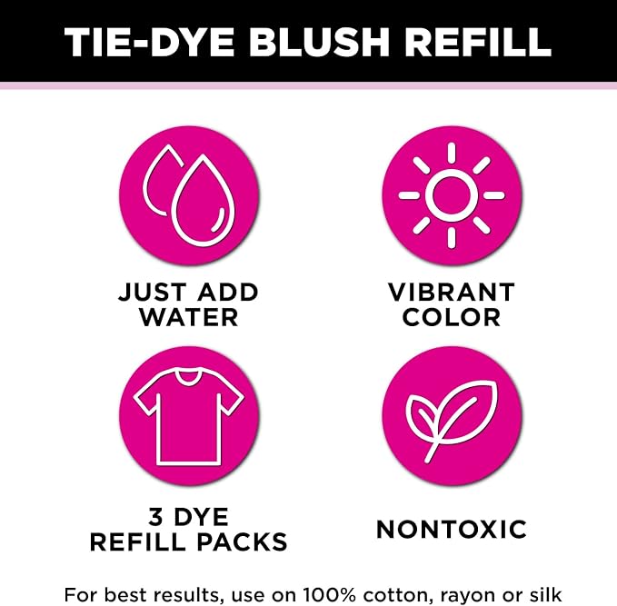 Tulip One-Step Tie-Dye Kit, 3 Fabric Dye Refill Packs - Image 3