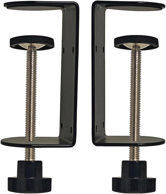 3 inch C-Clamp with Four Small Holes in the back, 2-Pack Adjustable Desk C Clamps for Range 0.35"~3.37", Versatile Clamp for Brake, Parts Assembly, Fastening, Welding, Woodwork, Metal Work