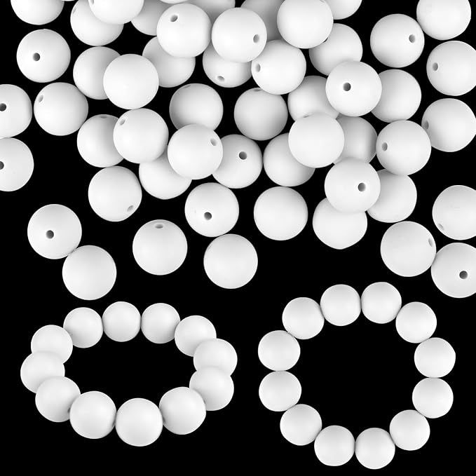 ASTARON 100 Pcs 15mm Silicone Beads by ASTARON