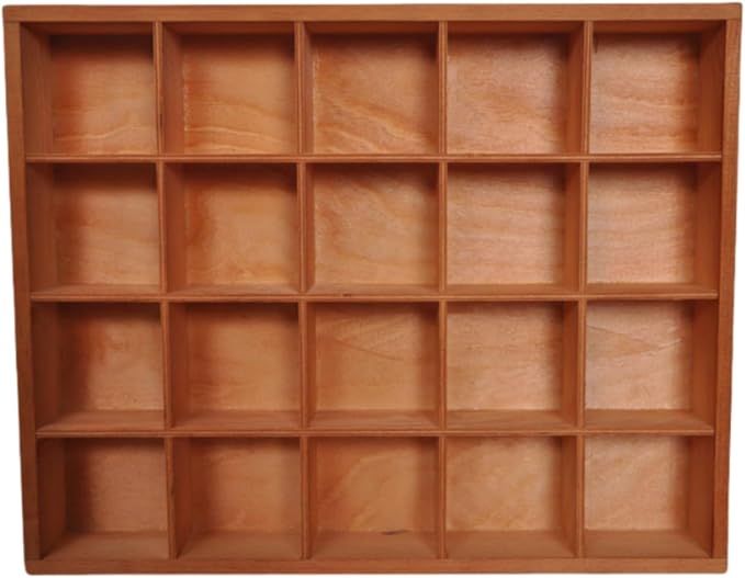 13.4''x10.6''x2'' Wooden Storage Divider Box Showcase Display Box | Display by LONGTAO