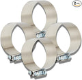 Butt Joint Band Clamps,Exhaust Muffler Clamp Exhaust Pipe Clamps Sleeve Stainless Steel (2, 5'')