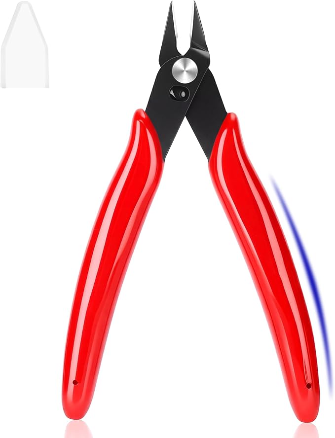 5 Inch Flush Cutters, 1 Pack Micro Wire Cutters, Sharp Zip Tie Cutter, by Unknown