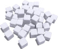 48 PCS 16MM Blank White Dice for Board Games, and Teaching by NAKIMO