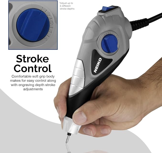 NEIKO 10576A Handheld Electric Engraver Tool, Etching Tool, Tungsten Carbide Tip - Image 3