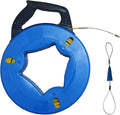 Fish Tape Steel Wire Puller 1/6inch 200-Foot With a wire storage caseWire-through tool Twist-shaped wire for wiring, and incoming lines in the attic, etc Dual Range for Broad Application[4mm 200-Foot]