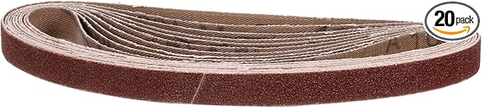 1/2 x 18 Inch Sanding Belt, 20 Pcs 100 Grit Knife Sharpener Belts Work Sharpening for Belt Sander Knife Carving Tool Metal Working