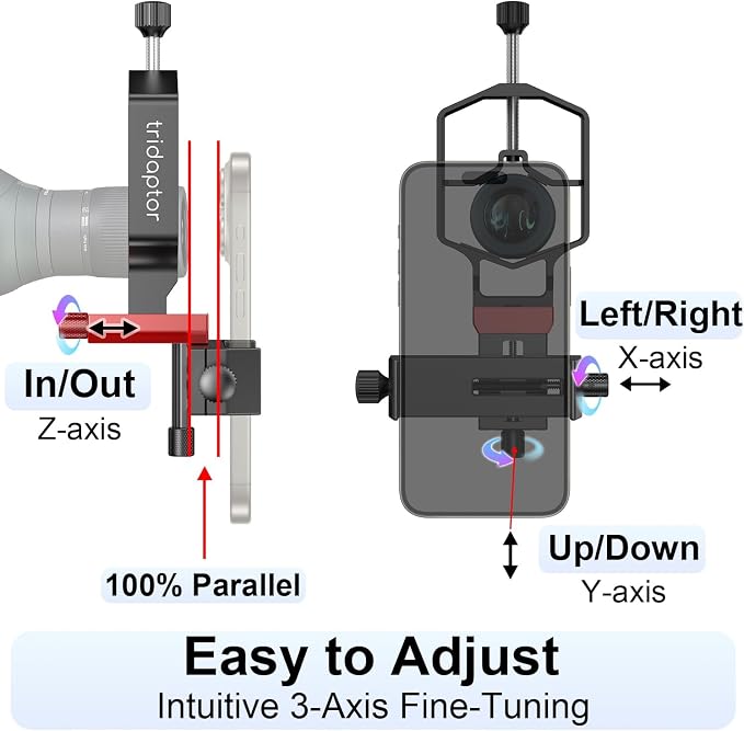 tridaptor - Universal Digiscoping Adapter | High-Precision Phone to Telescope - Image 2