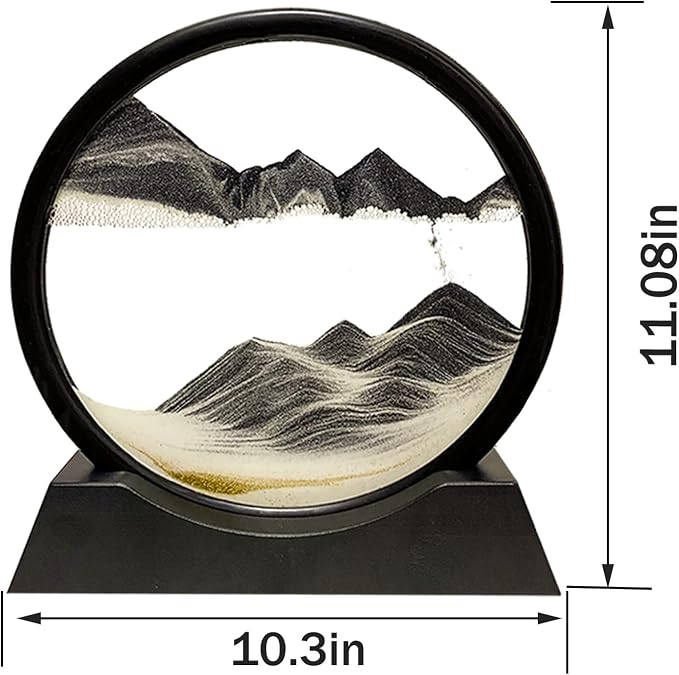 HYUGF Moving Sand Art Picture Decor, 3D Deep Sea Sandscape Liquid Motion - Image 3