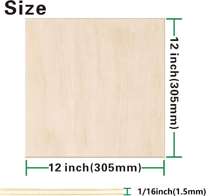 Basswood Sheets 6 Pack, 1.5mm Basswood - Image 2