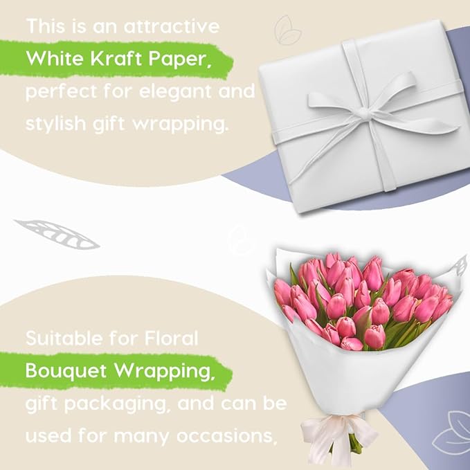 PerkHomy White Kraft Paper Roll 36" x 1 - Image 4