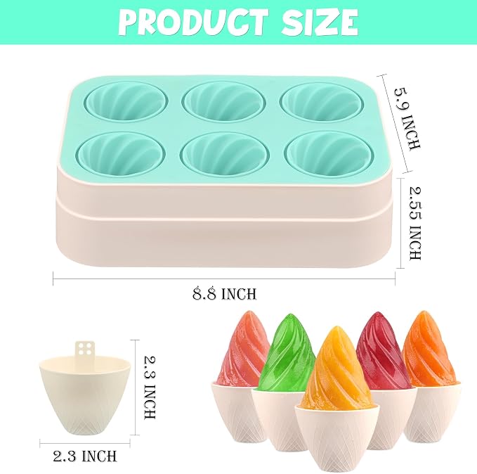 WMKGG Popsicles Molds, Silicone Ice Cream Moulds, Easy Release, Mini Popsicle - Image 3