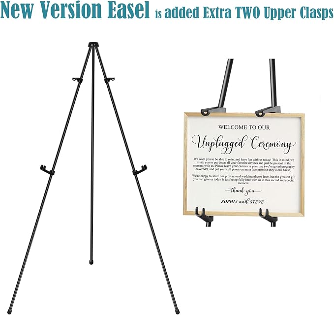 63" Easel Stand for Wedding Sign - Image 2