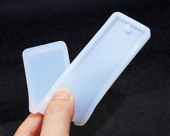 Bookmark Mold with Tassels 4Pcs Rectangle Silicone Jewelry Making Mould with - Image 3