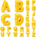 26 Pcs Cute Large Yellow Letter Beads, 20mm Jumbo Square Acrylic Letter Beads by DoDoBeads