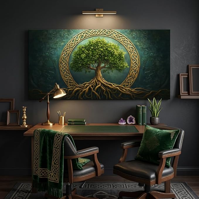 ZESTRILIA Celtic Tree of Life Canvas Wall Art, Timeless Mystical Bohemian - Image 3