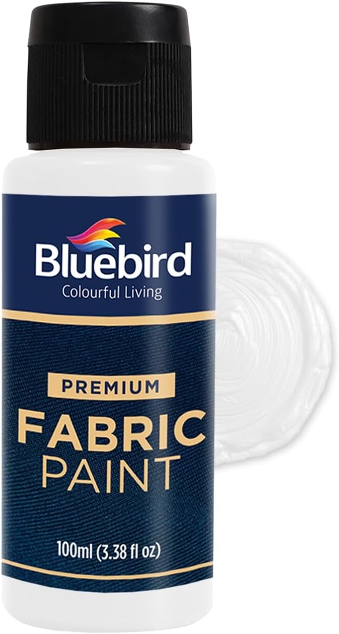 BLUEBIRD Fabric Paint, 3.4 Fl Oz, Permanent Fabric Paints by BluebirdArts