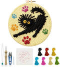INFUNLY Black Cat Punch Needle Embroidery Kits by INFUNLY