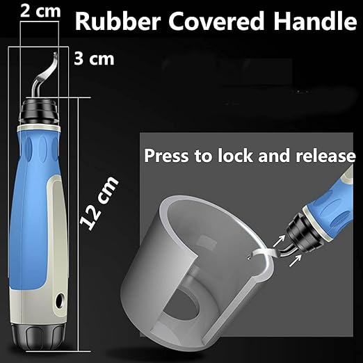Deburring Tool with 2 Handles and 20 Pcs High Speed Steel Blades, Burr Remover Hand Tool for Resin, Plastics, Copper Pipes, PVC, and 3D Printing Works, Edge Burr Removing Tool