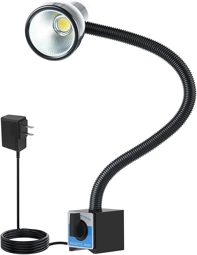 led work lights, IP65magnetic work light, 1200 lumen work lights for mechanics, magnetic base for milling machines, machine lights for workbenches and basements