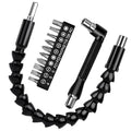 Flexible Drill Bit Extension, 11.6 Inch Super Bit Screwdriver Kit, Manual 90 Right Angle Drill Attachment, 1/4 Flexible for Drill, Screwdriver Bit Set