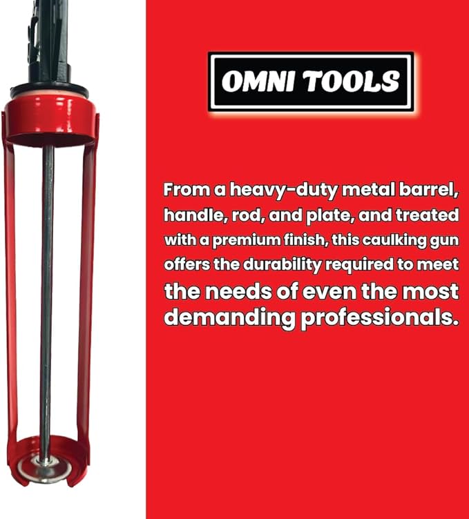 Omni Tools Dripless Caulking Gun, Adjustable Hand Caulk Gun No Drip, Hand Caulking Gun Tool, Siligun Caulking Gun