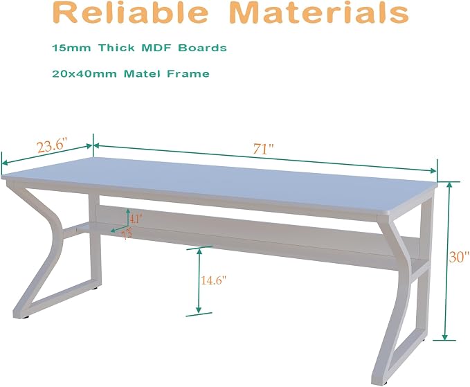 OSCHF 71-Inch Extra Long Desk - Image 2