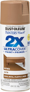 Rust-Oleum Painter's Touch 2X Ultra Cover Spray Paint, Satin Nutmeg | Indoor by Rust-Oleum