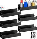6 Pcs Magnetic Spray Can Holder, Magnet Toolbox Holder, Wall Mounted Spray Bottle Rack, Mechanic Paint Can Organizer, Tool Box Storage Rack for Garage Home Workspace (Black)