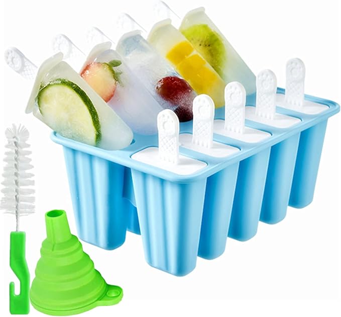 Popsicle Molds 10 Pieces Silicone Ice Pop Models Popsicle Models Reusable Easy by BellDream