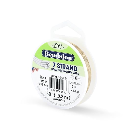 Beadalon 7-Strand Stainless Steel Beading Wire, Flexible & Durable Wire by Beadalon