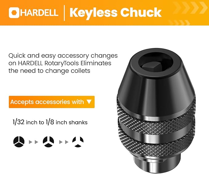 HARDELL Cordless Rotary Tool 3.7V 5-Speed Universal Chuck 71 Accessories | USB - Image 3