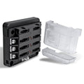 True Mods 6 Way Blade Fuse Box for Automotive [ATC/ATO Blade Fuses] [100 Amp][LED Indicator] [Modular Design] [12V - 30V DC] Auto Marine Fuse Block