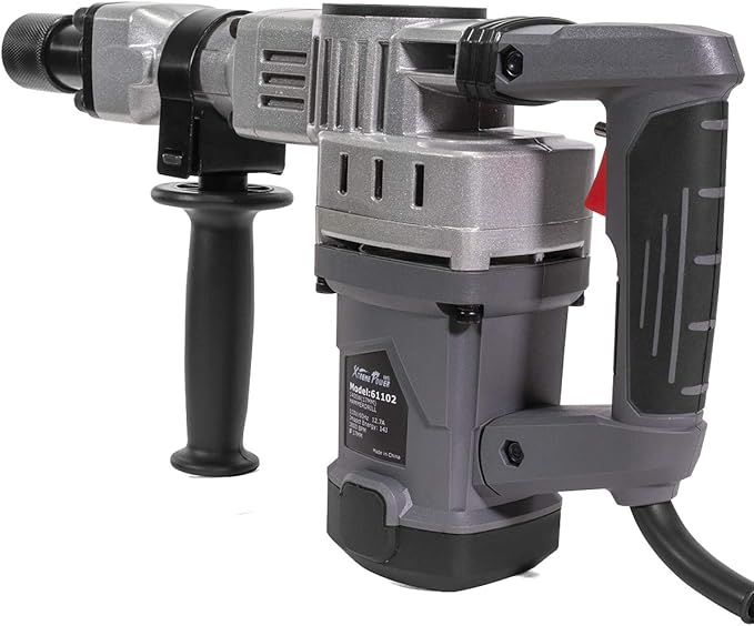 XtremepowerUS 1400W Demolition Electric Jack Hammer Concrete Breaker Trigger Lock with (2) Chisel Bit with Carrying Case